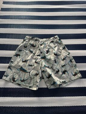 Men's Linen Belize Marlin Print Swim Trunks Size XL